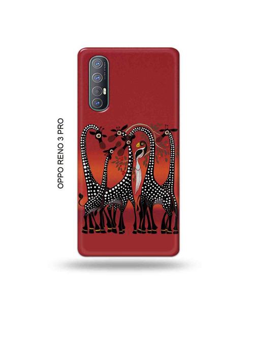 tweakymod designer printed hard case | kalankari giraffe back cover compatible with oppo reno 3 pro - 19019546 - Very Small Image - 1