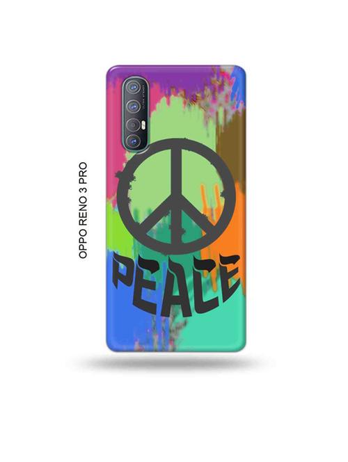 tweakymod designer printed hard case | peace back cover compatible with oppo reno 3 pro - 19019585 - Very Small Image - 1