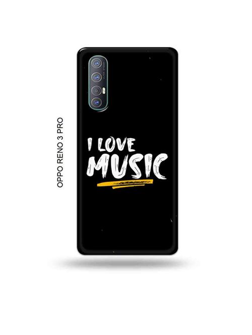 tweakymod designer printed hard case | i love music back cover compatible with oppo reno 3 pro - 19019587 - Very Small Image - 1