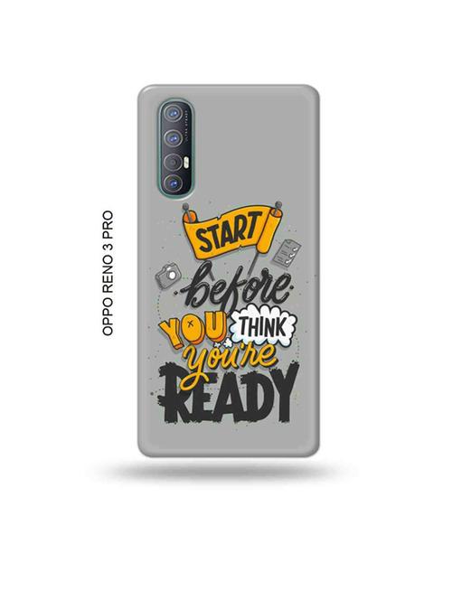 tweakymod designer printed hard case | start before you think youre ready back cover compatible with oppo reno 3 pro - 19019598 - Very Small Image - 1