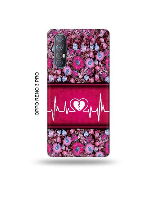 tweakymod designer printed hard case | heart ecg back cover compatible with oppo reno 3 pro - 19019611 - Very Small Image - 1