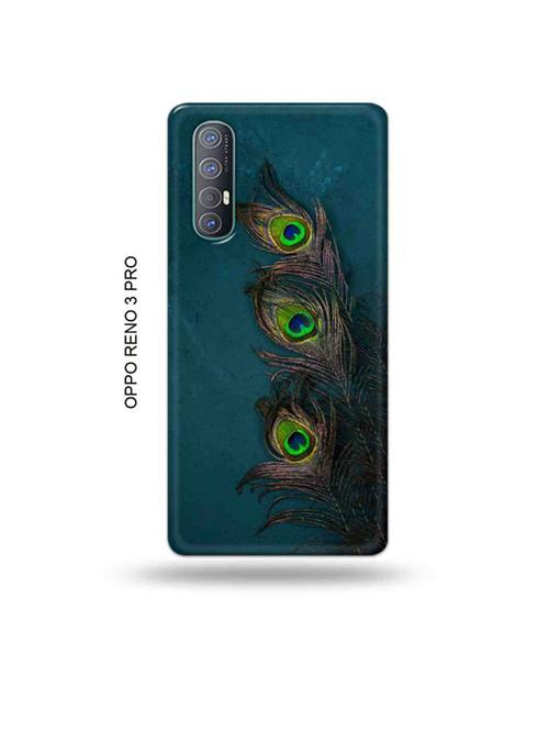 tweakymod designer printed hard case | krishna feather back cover compatible with oppo reno 3 pro - 19019635 - Very Small Image - 1