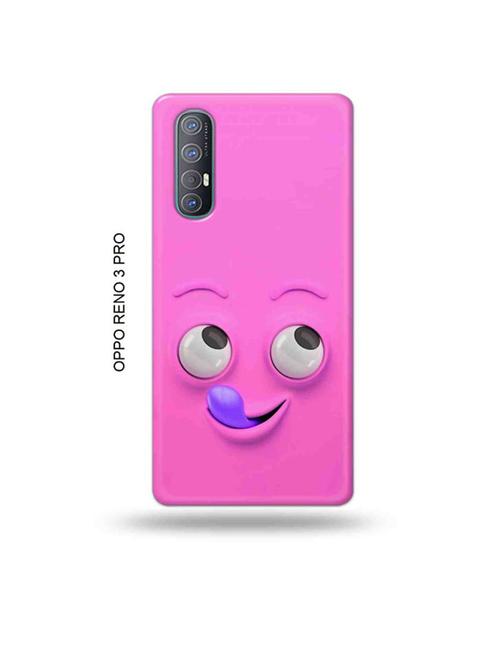 tweakymod designer printed hard case | yummy face pink back cover compatible with oppo reno 3 pro - 19019677 - Very Small Image - 1