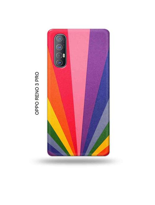 tweakymod designer printed hard case | rainbow strips back cover compatible with oppo reno 3 pro - 19019691 - Very Small Image - 1