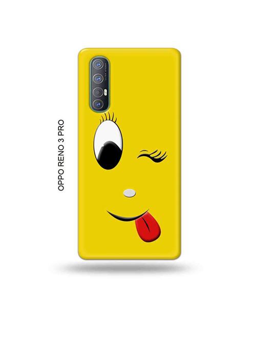 tweakymod designer printed hard case | wink emoji back cover compatible with oppo reno 3 pro - 19019697 - Very Small Image - 1