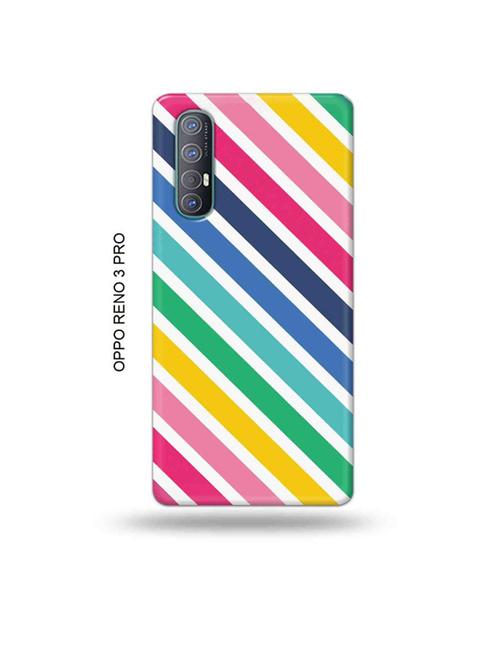 tweakymod designer printed hard case | diagonal strips back cover compatible with oppo reno 3 pro - 19019728 - Very Small Image - 1