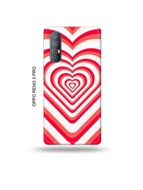 tweakymod designer printed hard case | pink heart back cover compatible with oppo reno 3 pro - 19019790 - Very Small Image - 1