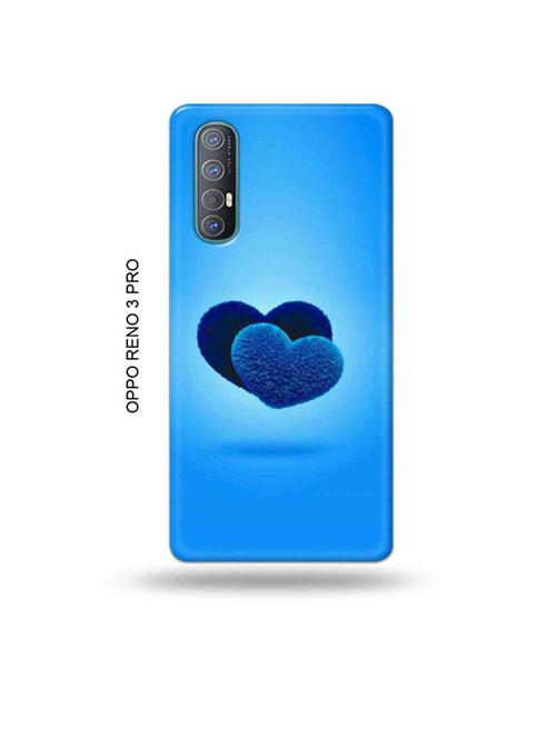 tweakymod designer printed hard case | blue hearts back cover compatible with oppo reno 3 pro - 19019799 - Very Small Image - 1