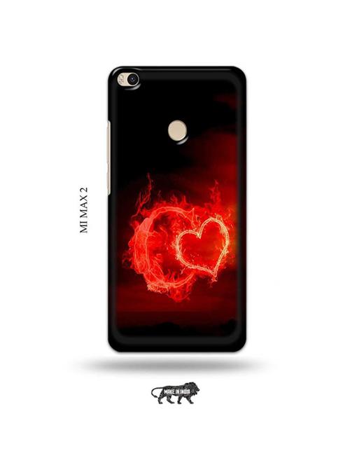 tweakymod designer printed hard case | fire heart letter c back cover compatible with mi max 2 - 19020442 - Very Small Image - 1