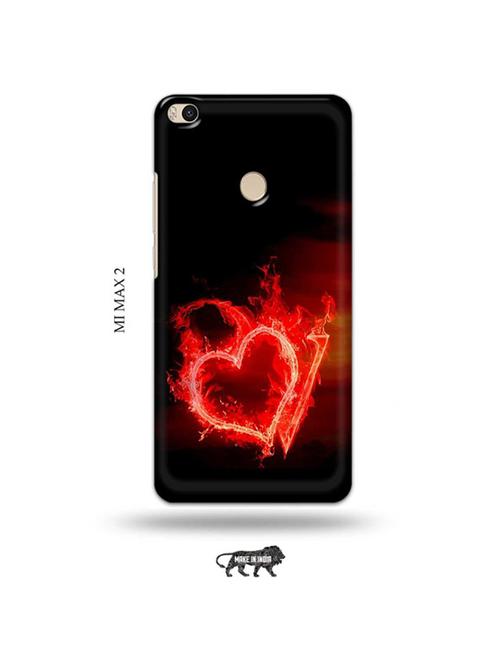 fire heart letter v back cover compatible with mi max 2 - 19020461 - Very Small Image - 1