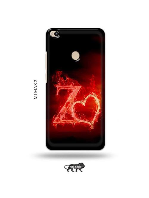 fire heart letter y back cover compatible with mi max 2 - 19020465 - Very Small Image - 1