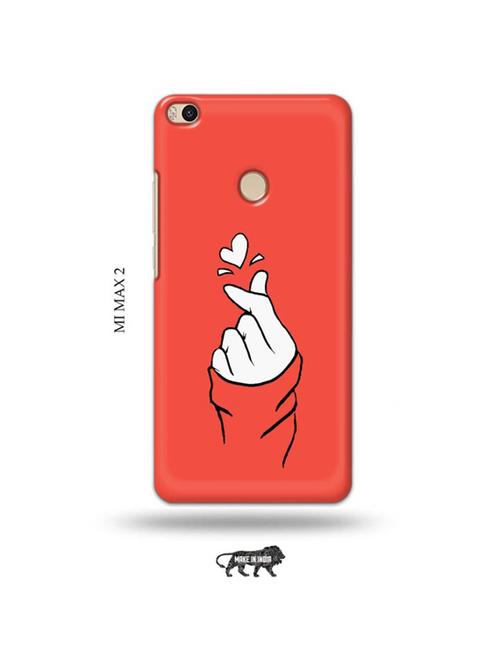 korean heart gesture pink back cover compatible with mi max 2 - 19020691 - Very Small Image - 1