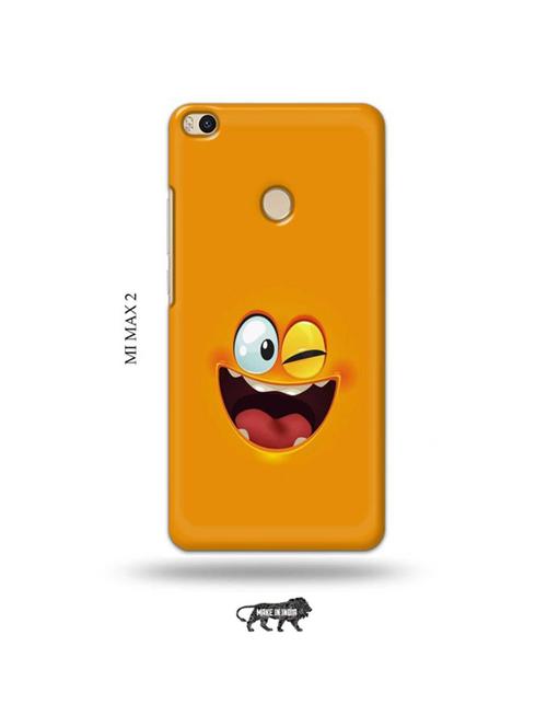 funny face orange back cover compatible with mi max 2 - 19020723 - Very Small Image - 1