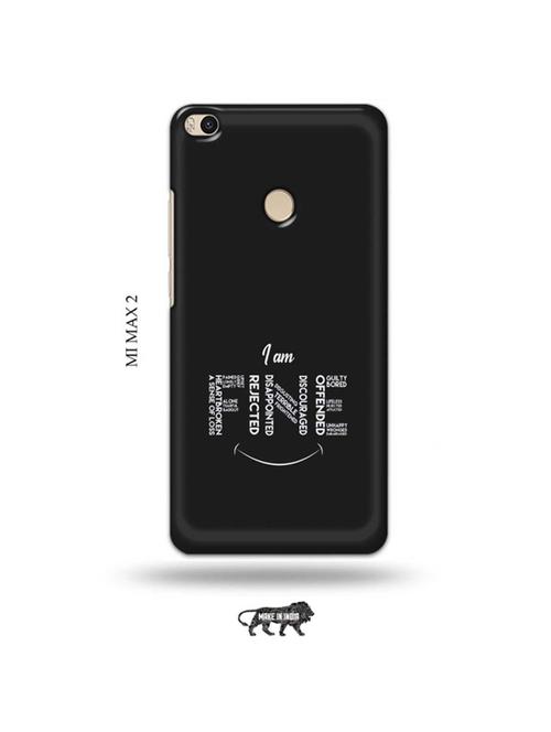 tweakymod designer printed hard case | i am fine back cover compatible with mi max 2 - 19020771 - Very Small Image - 1