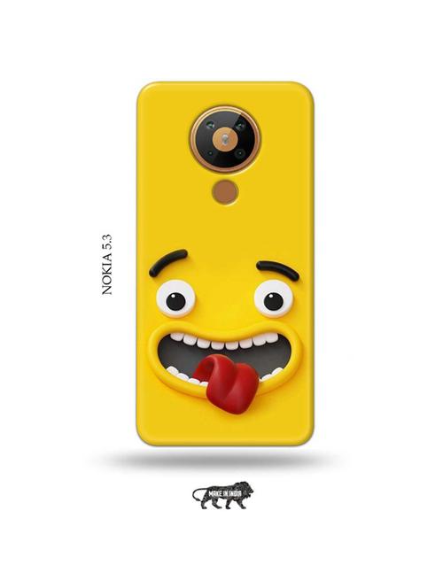 wink face yellow back cover compatible with nokia 5.3 - 19021317 - Very Small Image - 1