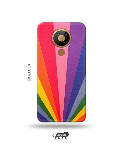rainbow strips back cover compatible with nokia 5.3 - 19021330 - Very Small Image - 1