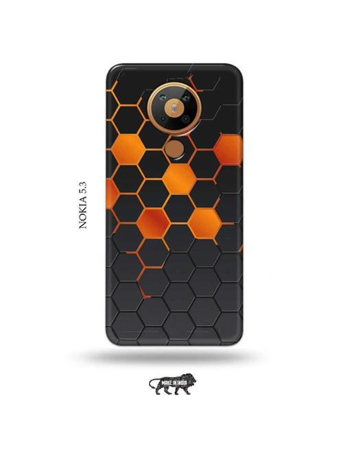 orange honey combs back cover compatible with nokia 5.3 - 19021363 - Very Small Image - 1