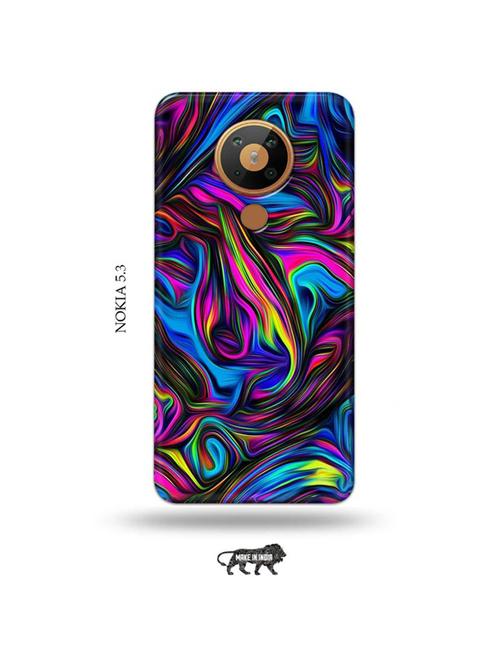 messy colour back cover compatible with nokia 5.3 - 19021382 - Very Small Image - 1