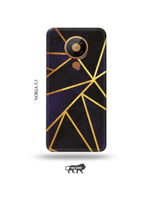 vertical gold strips back cover compatible with nokia 5.3 - 19021398 - Very Small Image - 1