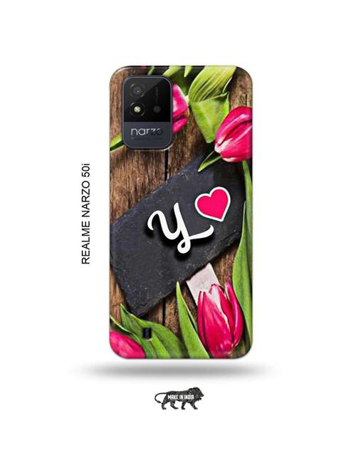 flower letter a back cover compatible with realme narzo 50i - 19021556 - Very Small Image - 1