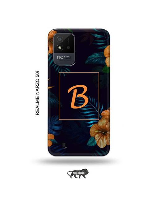 floral b back cover compatible with realme narzo 50i - 19021587 - Very Small Image - 1
