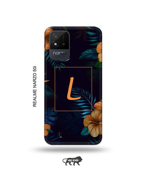 floral l back cover compatible with realme narzo 50i - 19021597 - Very Small Image - 1