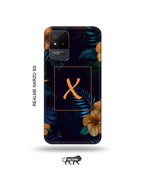 floral x back cover compatible with realme narzo 50i - 19021609 - Very Small Image - 1