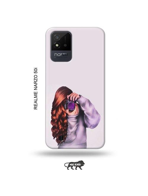 camera buff girl back cover compatible with realme narzo 50i - 19021647 - Very Small Image - 1