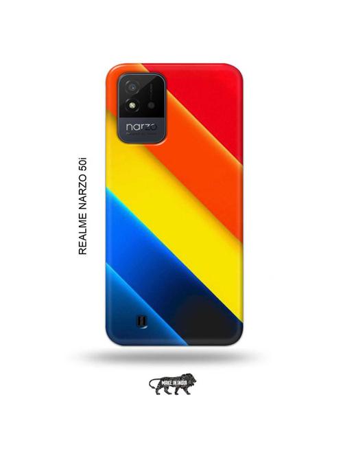 cross strips back cover compatible with realme narzo 50i - 19021671 - Very Small Image - 1