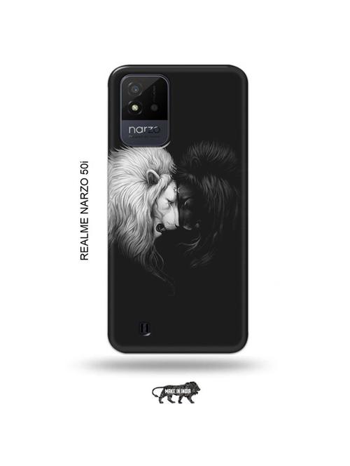 lions back cover compatible with realme narzo 50i - 19021696 - Very Small Image - 1