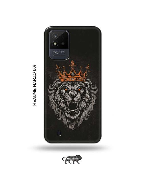 king lion back cover compatible with realme narzo 50i - 19021711 - Very Small Image - 1