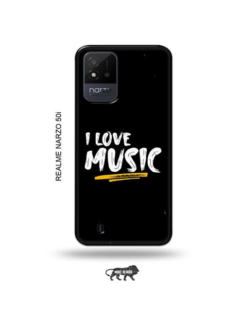 tweakymod designer printed hard case | i love music back cover compatible with realme narzo 50i - 19021745 - Very Small Image - 1