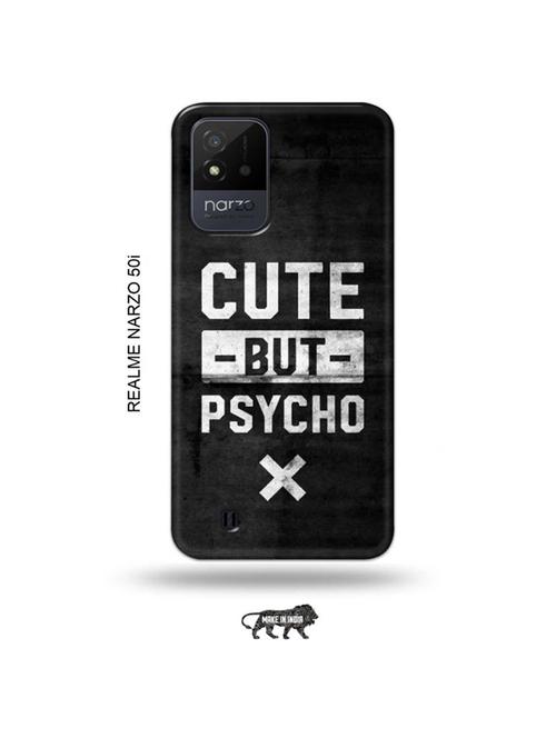 cute but psycho back cover compatible with realme narzo 50i - 19021755 - Very Small Image - 1