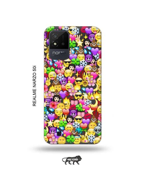 emojis back cover compatible with realme narzo 50i - 19021845 - Very Small Image - 1