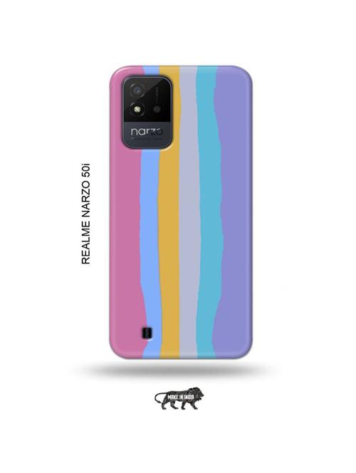 rainbow new back cover compatible with realme narzo 50i - 19021854 - Very Small Image - 1