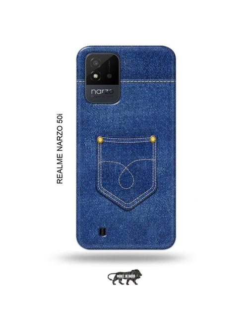 jean back cover compatible with realme narzo 50i - 19021865 - Very Small Image - 1