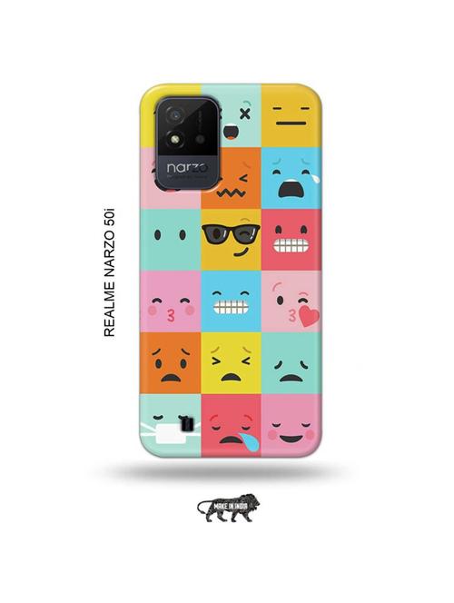 emojies back cover compatible with realme narzo 50i - 19021867 - Very Small Image - 1