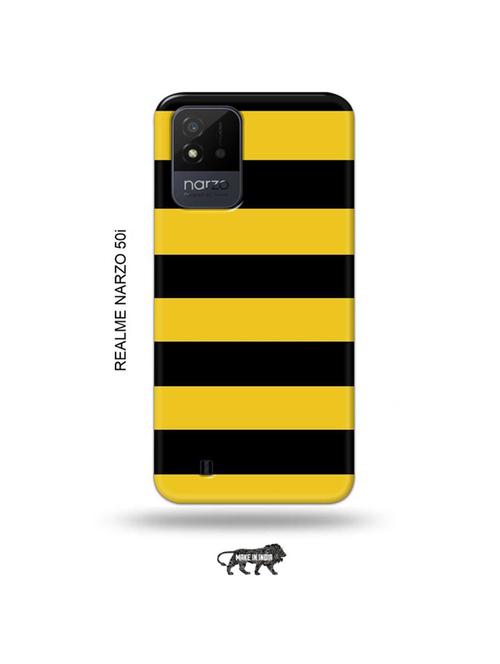 yellow strips back cover compatible with realme narzo 50i - 19021869 - Very Small Image - 1
