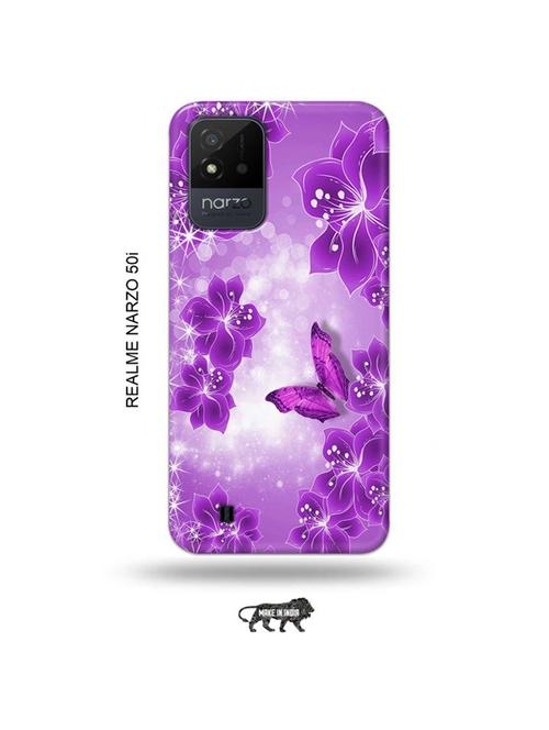 flowers back cover compatible with realme narzo 50i - 19021975 - Very Small Image - 1