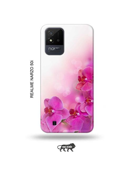 flowers back cover compatible with realme narzo 50i - 19021977 - Very Small Image - 1