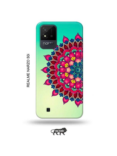 flowers back cover compatible with realme narzo 50i - 19021997 - Very Small Image - 1