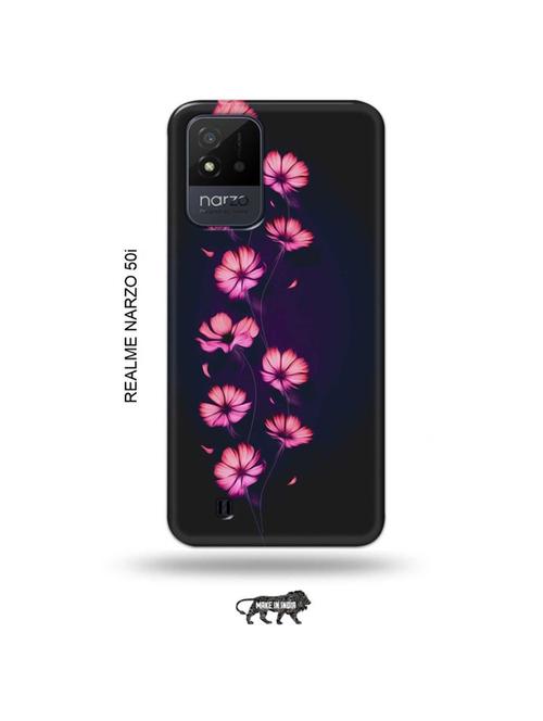 flowers back cover compatible with realme narzo 50i - 19021998 - Very Small Image - 1