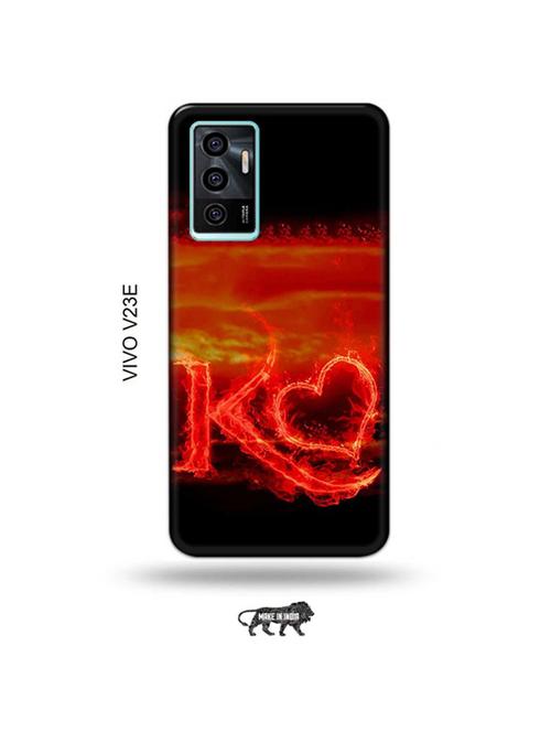 fire heart letter k back cover compatible with vivo v23e 5g - 19022608 - Very Small Image - 1