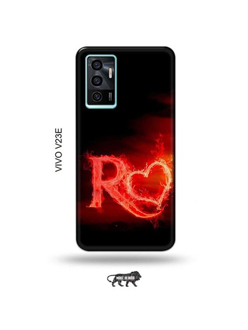 fire heart letter r back cover compatible with vivo v23e 5g - 19022615 - Very Small Image - 1