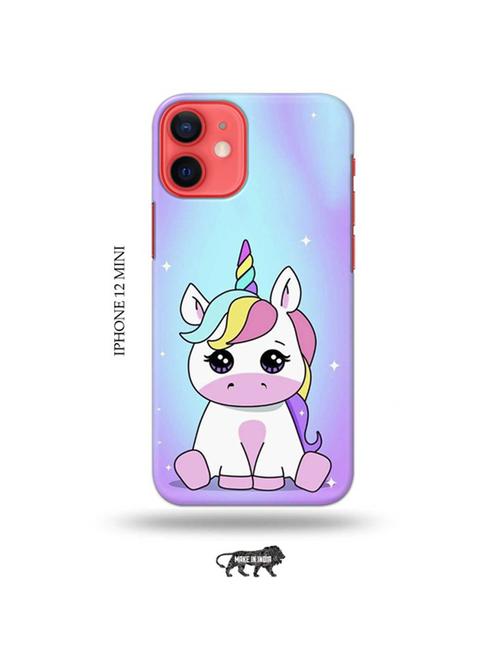 tweakymod designer printed hard case | baby unicorn back cover compatible with iphone 12 mini - 19023173 - Very Small Image - 1
