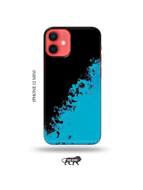 tweakymod designer printed hard case | blue black back cover compatible with iphone 12 mini - 19023224 - Very Small Image - 1