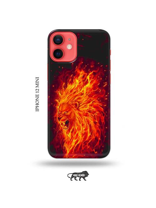 tweakymod designer printed hard case | firry lion back cover compatible with iphone 12 mini - 19023255 - Very Small Image - 1
