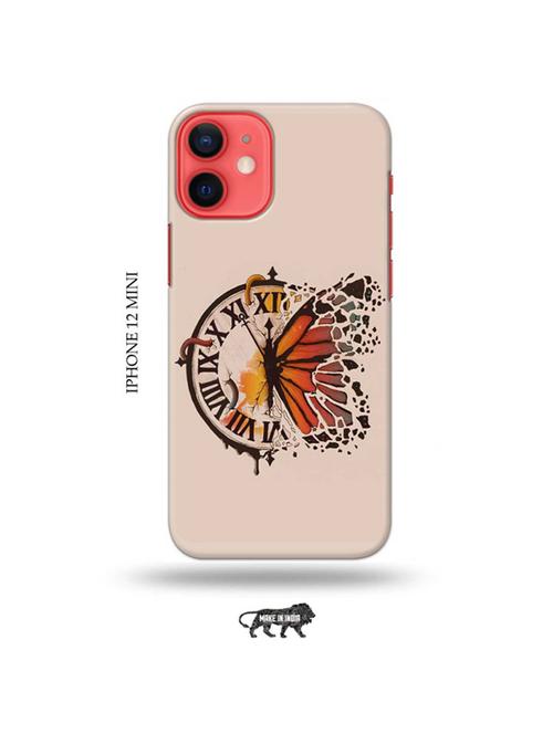 tweakymod designer printed hard case | clock butterfly back cover compatible with iphone 12 mini - 19023258 - Very Small Image - 1