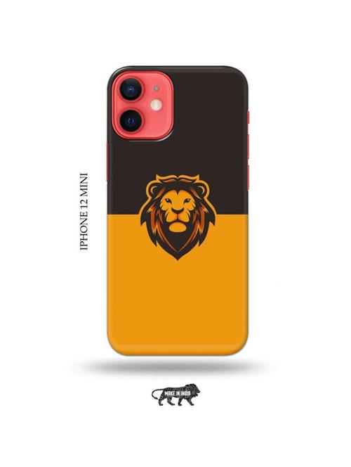 tweakymod designer printed hard case | minimal lion back cover compatible with iphone 12 mini - 19023280 - Very Small Image - 1