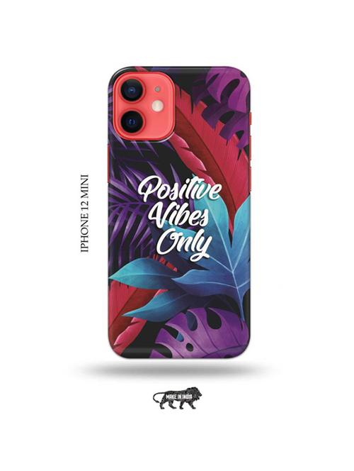 tweakymod designer printed hard case | positive vibes only back cover compatible with iphone 12 mini - 19023303 - Very Small Image - 1